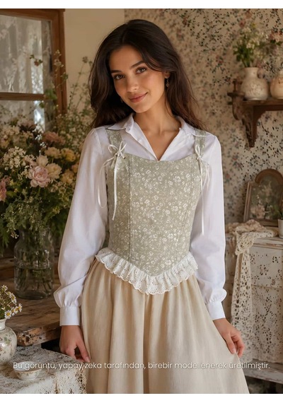 L'aura Corset Çağla Rengi Bayan Korse Büstiyer