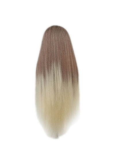 Omuzlu Kuaför Eğitim Mankeni / Yaki + Masa Aparatı / Kahverengi / Platin - Elm-01-739485 Çok Renkli
