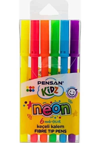 Pensan Keçeli Kalem Neon 6lı - 2 Paket