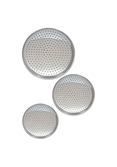 Paslanmaz Çelik Metal Dolma - Sarma Altlığı 20-22-24 Cm, Pratik Dolma Altlığı, 3'lü Set Gri