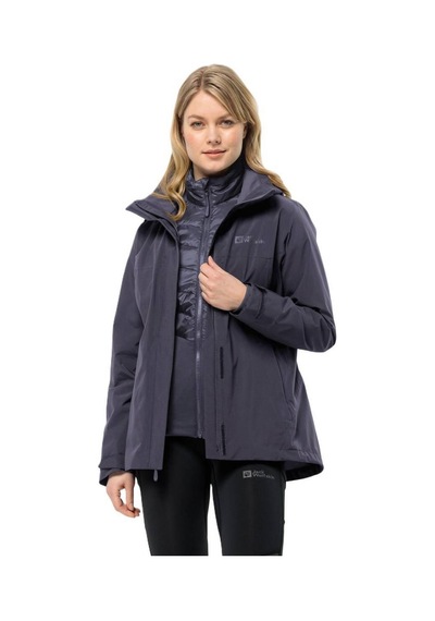 Jack Wolfskin Luntal 3in1 W Kadın Outdoor Mont 1116321 Graphite