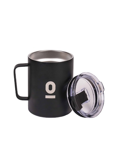 Paslanmaz Çelik Siyah Metal Kupa 420 ML Vakum Kapaklı Isı Yalıtımlı No:91