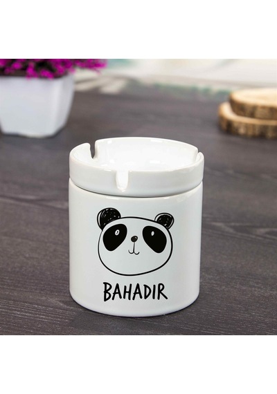 İsme Özel Seramik Küllük - Panda İsme Özel Seramik Küllük - Panda