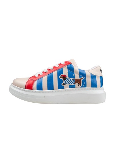 Kadın Vegan Deri Beyaz Sneakers - Mon Amour Tasarım Çok Renkli