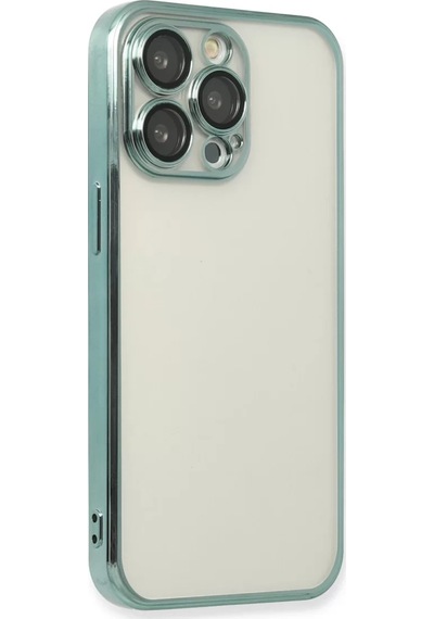 Newface Apple Apple iPhone Uyumlu  14 Pro Kılıf Razer Lensli Silikon - Yeşil