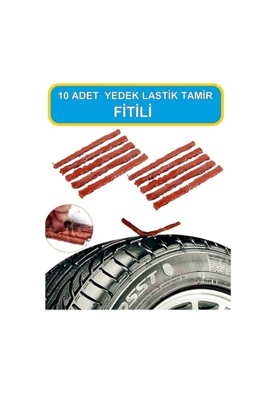 10 Adet Yedek Tamir Fitili Araç Motosiklet Araba Lastik Tamir Fitili Lastik Onarım Için Yedek Fitil