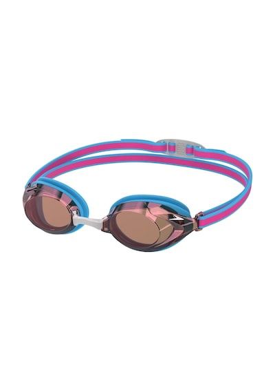 Speedo Vanquisher 3.0 Mirror Yüzme Gözlüğü Gençler İçin Üniseks, Picton Blue/vermillion/gold Mirror, Tek Beden Açık Gri