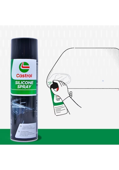 Castrol Silikon Sprey 500 Ml - Trim Aksesuar Amortisör Gıcırtı Önleyici Su İtici Ve Yağlayıcı Bakım Spreyi