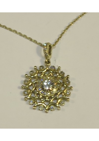 8 Ayar Taşlı Altın Kolye-3.13Gm-42Cm-Zincir Altındır