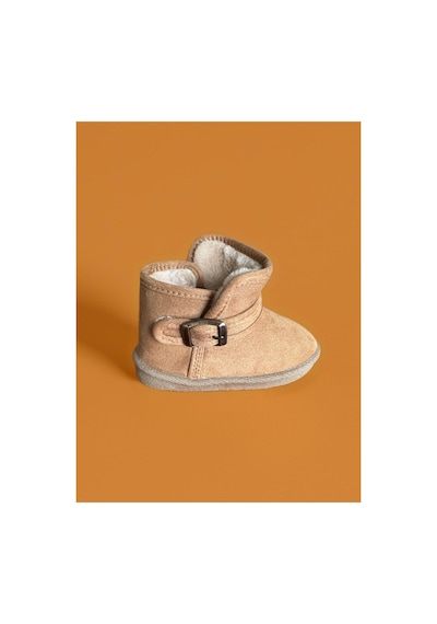 Gezer Unisex Çocuk Kışlık Rahat Taban Ev Bahçe Panduf Camel