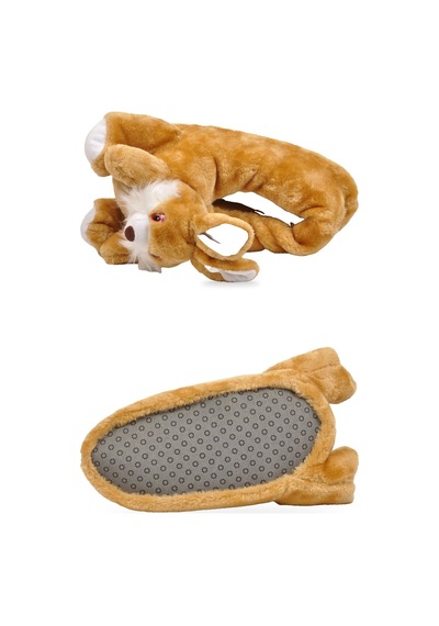 Akınalbella Sıcak Tutan Tavşan Desenli Camel Unisex Ev Terliğ Panduf H025.z.0000