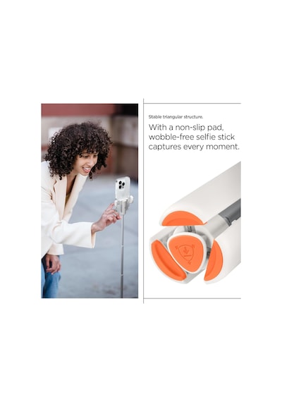 Kablosuz Bluetooth Selfie Çubuğu Uzaktan Kumandalı Tripod / 1.4 Metre Kolay Taşınabilir S541w Bej - Amp09337