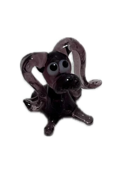 El Yapımı Mini Murano Cam Köpek Biblo A156-01