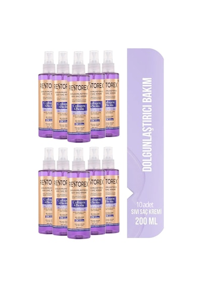 Dolgunlaştırıcı Sıvı Saç Kremi Kolajen & Biotin 200 Ml 10 Adet
