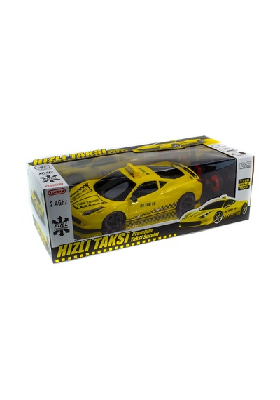 1:16 Ölçek Uzaktan Kumandalı Sarı Taksi Ferrari Işıklı Şarjlı
