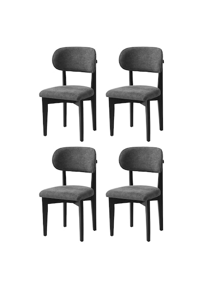 Nergis Sandalye Ahşap Gürgen 4 Li Set Cafe,restaurant,mutfak,salon,yemek Odası Sandalyesi Siyah
