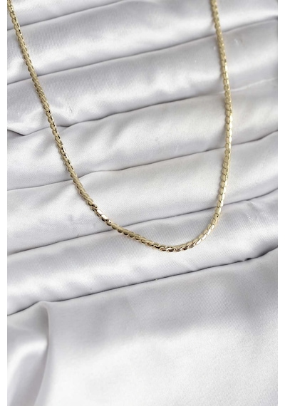 14k Gold Renk Kaplama Ezme Zincir Model Cm Kadın Kolye Çok Renkli