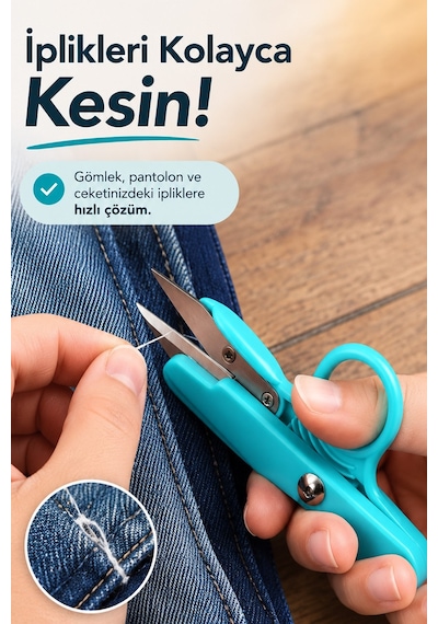 İplik Kesme Makası Paslanmaz Çelik Terzi Makası Dikiş Nakış El İşi Makası