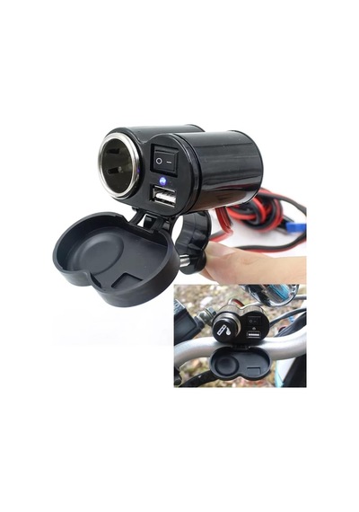 Motosiklet Çakmaklık/usb Şarj Soketi 12v Su Geçirmez Standart