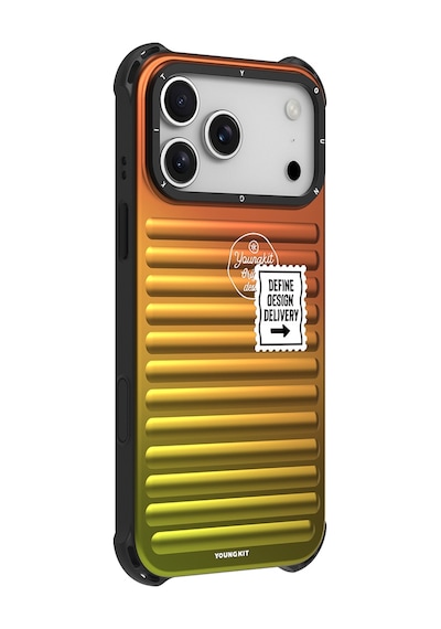 Apple Uyumlu iPhone 17 Pro Max Kılıf Youngkit The Secret Color Serisi Kapak Turuncu