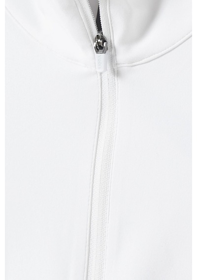 Vuori Studio Half-zip Crop Top, Stretch Knit Spor Ve Şık Üst Beyaz