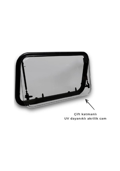 Babarvy Amortisörlü Cam - 90 Açılır 110x45