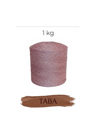 1 Kg Pamuklu El Örgü İpi Runner İpi- Amigurumi Koton İp Punch İpi Motif Taba Renk