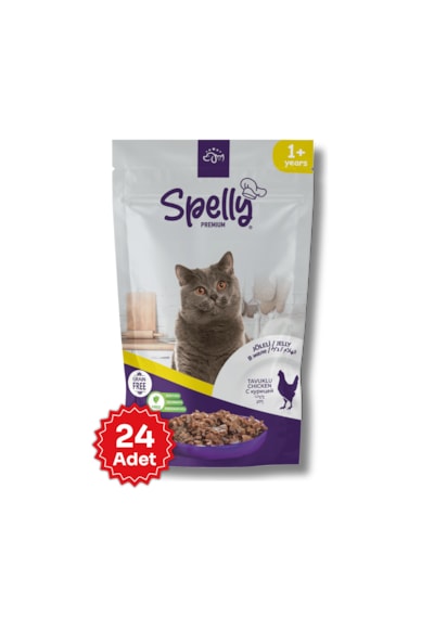 Spelly Premium Tavuk Yetişkin Kedi Yaş Maması 24 x 85 G