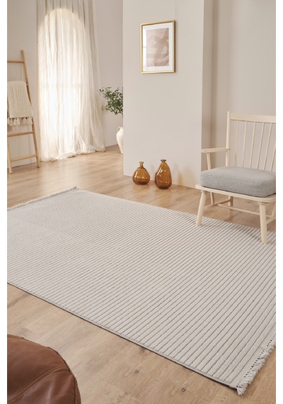 Kaşmir Halı İskandinav Nora Gray Salon Mutfak Halısı Yolluk Gri