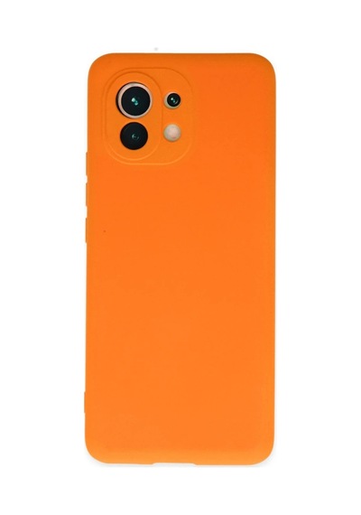 Xiaomi Mi 11 Kılıf Nano İçi Kadife Silikon - Turuncu 0.2M-Çok Renkli
