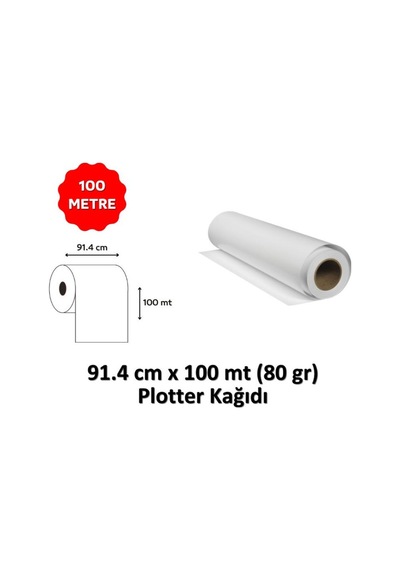 Elitrulo Plotter Kağıdı 91.4 CM X 100 M 80 G