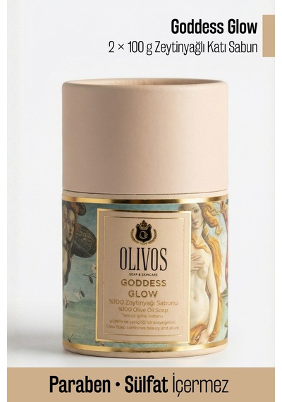 Olivos Goddess Glow %100 Zeytinyağlı El Yapımı Katı Sabun Premium Kutulu 2 100 G Beyaz Sabun
