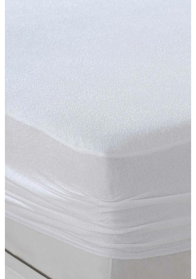 Mycey Fitted 200x200 Cm Sıvı Geçirmez Çift Kişilik Alezi Micro Kumaş Beyaz