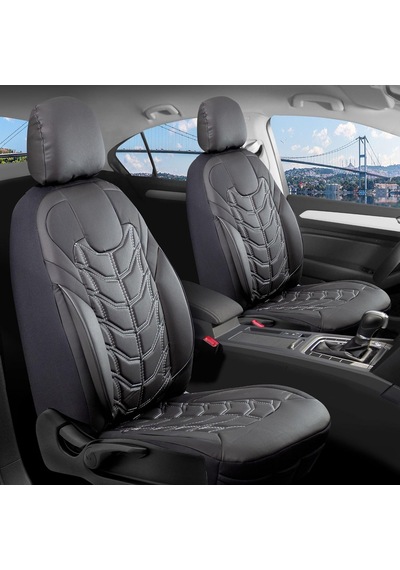 Nissan Murano İle Uyumlu Lüx Deri Oto Koltuk Kılıfı Ön Arka Takım Set Classy Siyah