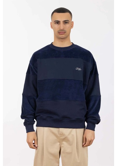 American Rag Cie Drôle Nakışlı Relaxed Fit Pamuklu French Terry Sweatshirt Lacivert