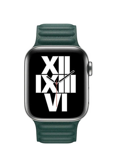 Apple Uyumlu Watch Ultra 49mm Kordon Krd-34 Deri Strap Kayış - Koyu Yeşil