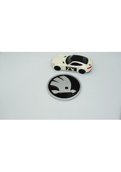 Dk Tuning Skoda Ön Kaput 9cm Yeni Nesil Gri Siyah Logo Amblem