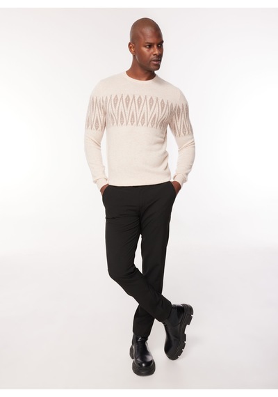 At.p.co Bisiklet Yaka Slim Fit Bej Erkek Kazak A274a24l126/e-