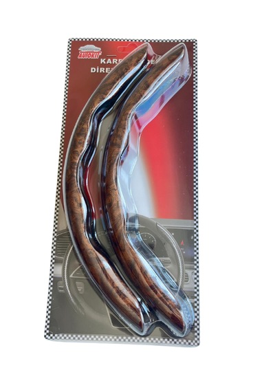 Karbon Fiber Direksiyon Kılıfı Direksiyon Koruyucu Kılıf Kahverengi