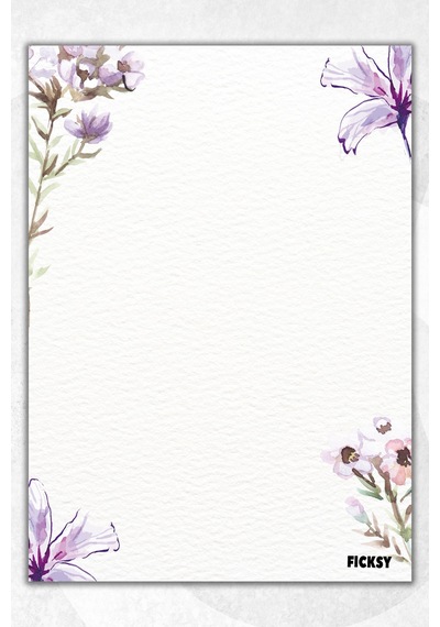 A5 Çiçek Bloknot Çizgisiz Defter - 50 Yaprak - Memopad - Notepad - Not Defteri - Not Kağıdı - 0897 Çok Renkli