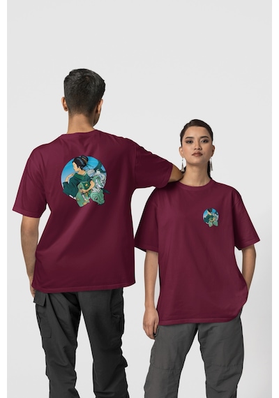 Geyşa Koi Ön-arka Baskılı %100 Pamuk Beyaz Kadın/erkek Unisex Rahat Kalıp Oversize T-shirt Bordo Geyşa Koi Ön-arka Baskılı %100 Pamuk Beyaz Kadın/erkek Unisex Rahat Kalıp Oversize T-shirt Bordo
