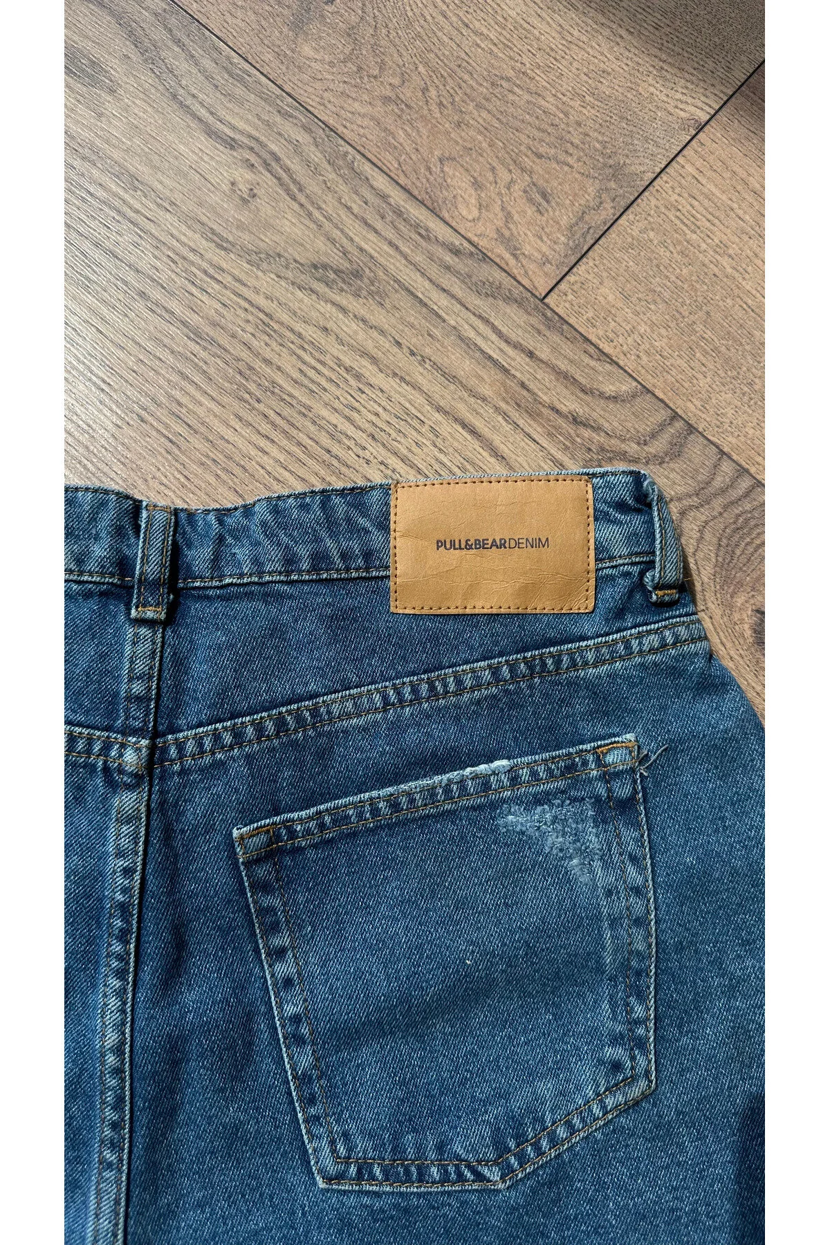 Eymenn Butik Kot Şort Denim Şort Püsküllü Mavi