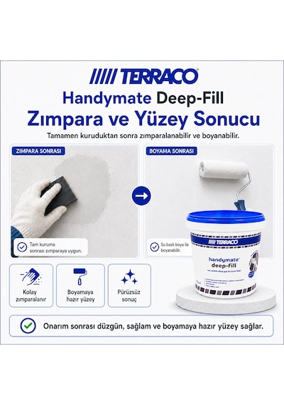 Terraco Handymate Derin Boşluk Ve Çatlak Tamir Dolgu Macunu - 1 L