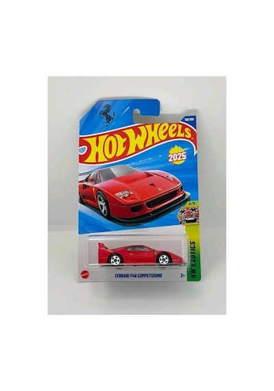 Ferrari F40 Competizione Uzun Kart Kırmızı 2025 Koleksiyon Diecast Araba 1:64 Kırmızı