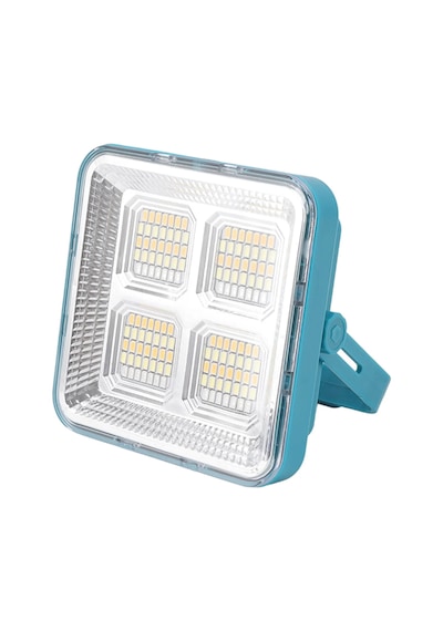 Hp-l02 Solar Taşınabilir Led Kamp Lambası 60w 60 Led Usb Şarjlı Powerbank Özellikli Su Geçirmez Flaşhör 4 Mod Açık Mavi