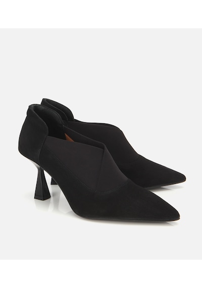 Hotiç Kadın Süet Deri Streç Detaylı İnce Topuklu Stiletto 01ayh315480a100 01ayh315480a100 Siyah