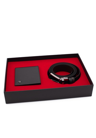 Pierre Cardin Çift Yönlü Deri Kemer & Cüzdan İkili Set Pccift01sk-2060a55 Siyah