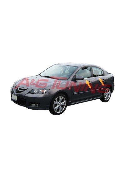 Mazda 3 Sedan Cam Çıtası 4 Prç. Paslanmaz Çelik 2003-2009 N11.5833
