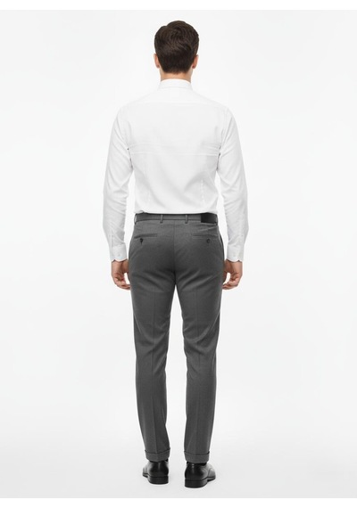 Presto Erkek Slim Fit Armürlü Pantolon Kahve 3186-400 Kahverengi