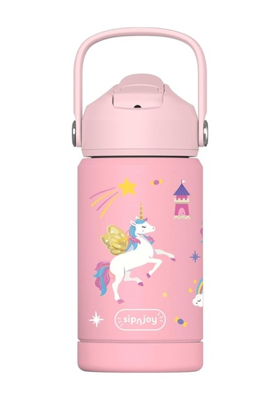 - Flipsip Çocuk Su Termosu 360 Ml - Golden Horn Pembe